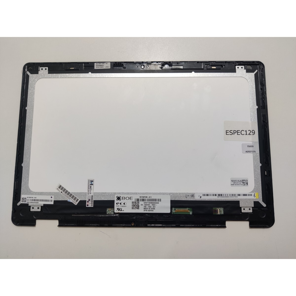 Tela 15.6 para notebook Com Touch Para Dell Inspiron 15 7568 Full Hd ESPEC129, 