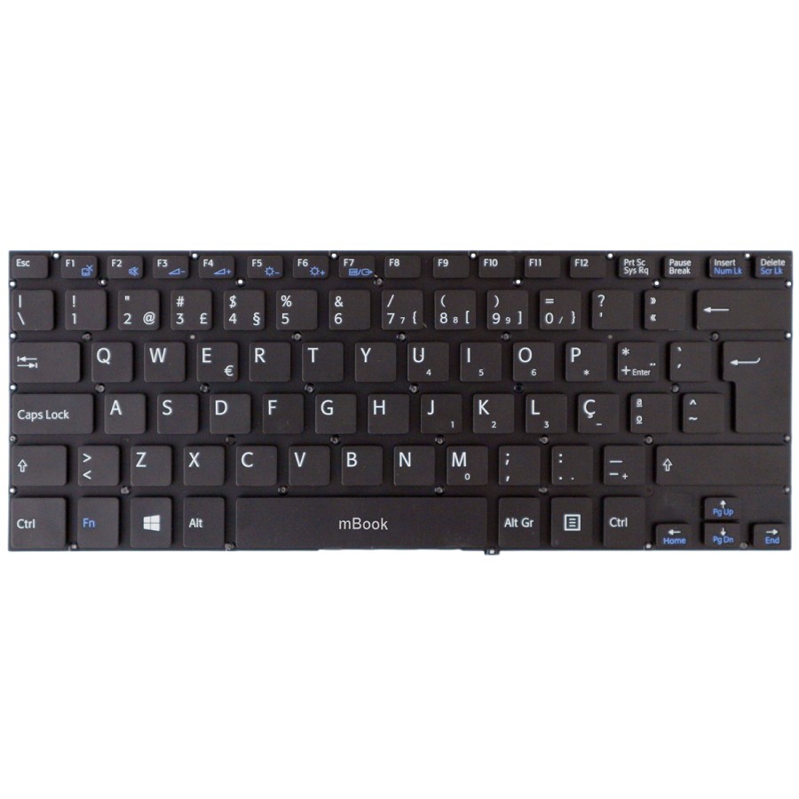Teclado para Sony Vaio 149239081br Aehk86010303a Preto, 