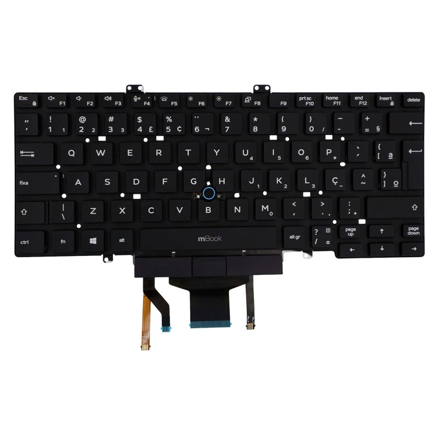 Teclado para Dell Latitude 5400 BR LED sem ponteiro, 