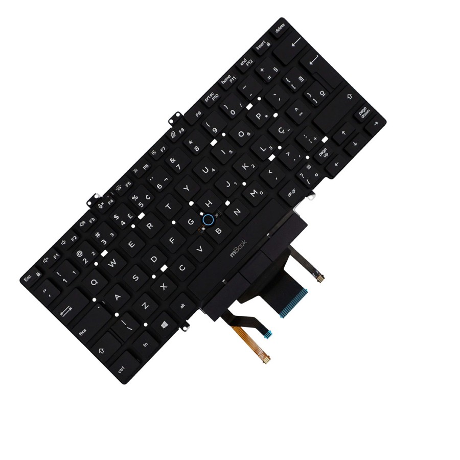 Teclado compatível Dell Latitude 5400 7400 7410 BR LED, 