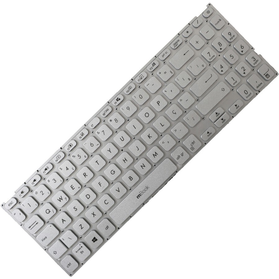 Teclado compatível Asus VivoBook 15 M515D BR, Cor Prateado, 