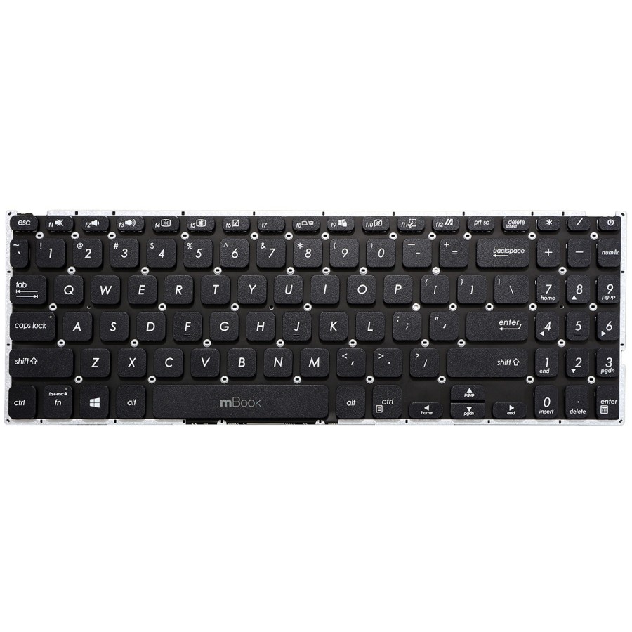 Teclado compatível Asus AEXKR600030 US, Cor Preto, 