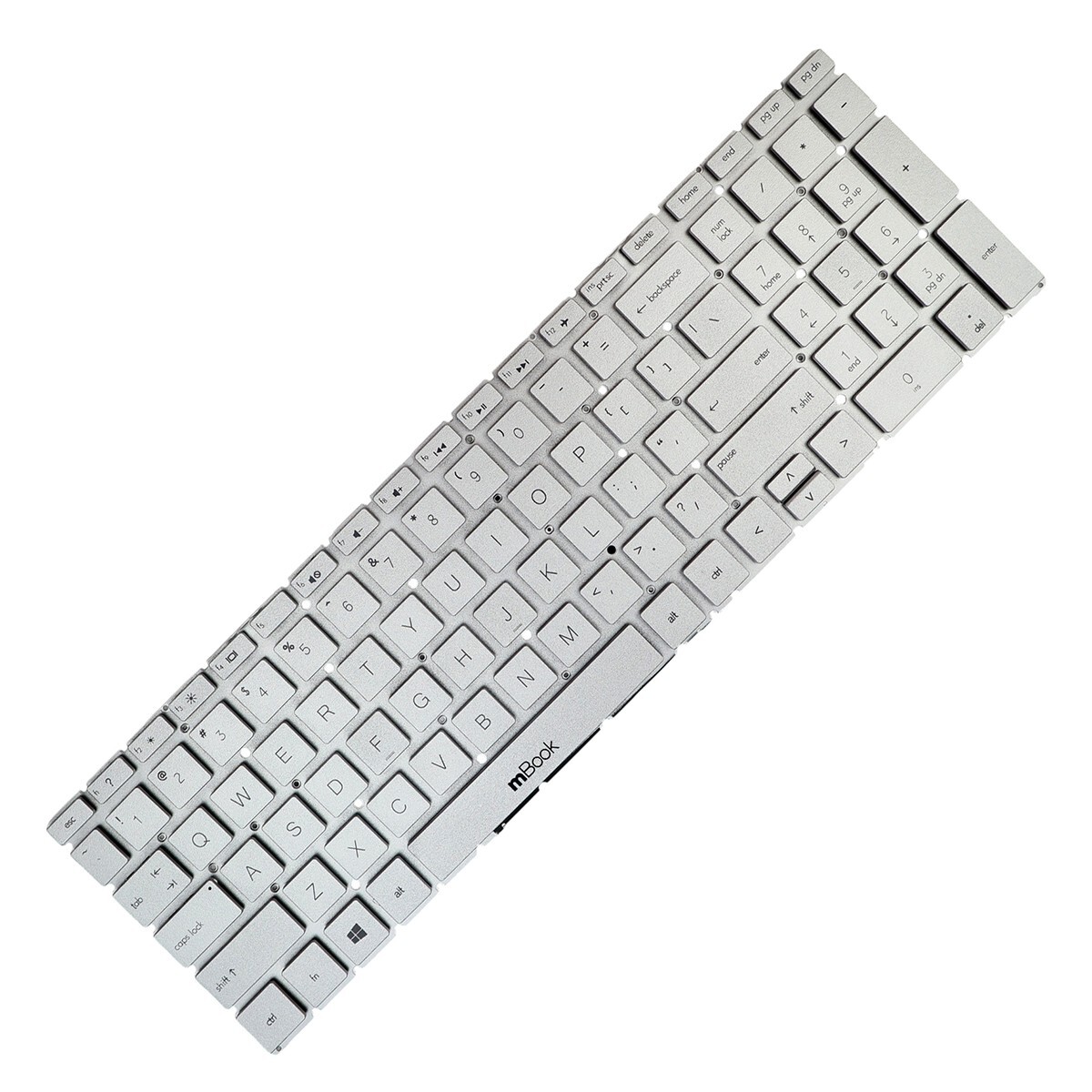Teclado Compatível Com Hp NSK-XN4SC Silver Us, 