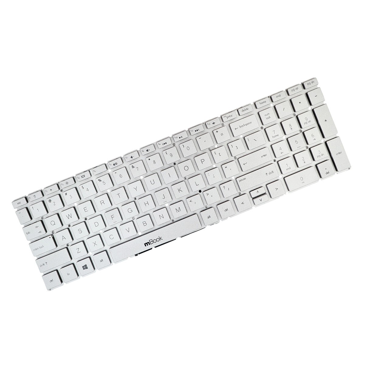 Teclado Compatível Com Hp L20386-001 Silver Us, 