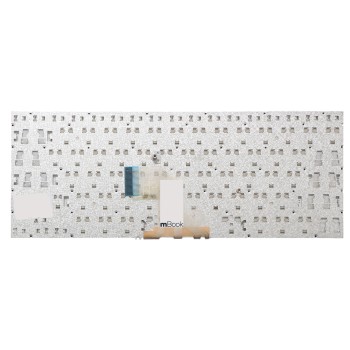 Teclado compatível Sony Vaio SVF142C29M US branco, 