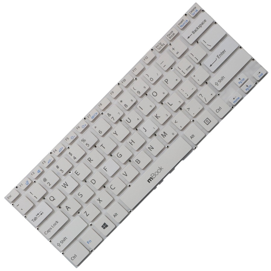 Teclado compatível Sony Vaio SVF143 US branco, 