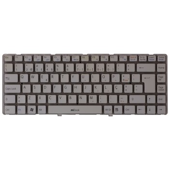Teclado compatível Sony 9J.N0U82 branco Sem frame, 
