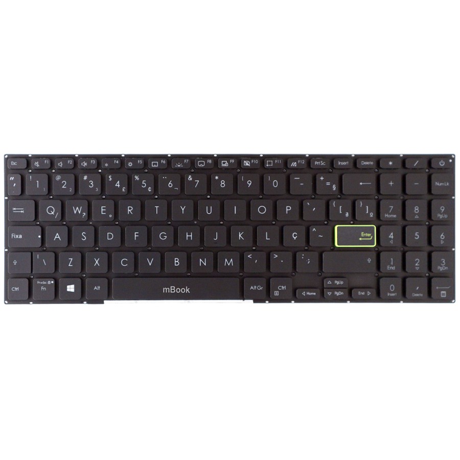 Teclado compatível Asus X513UA BR ABNT2 com LED, 