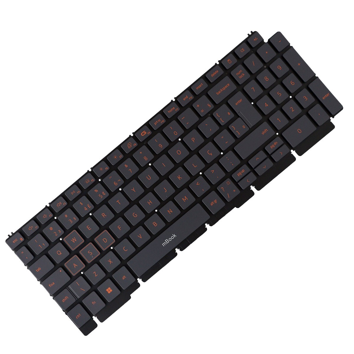 Teclado compatível Dell P105F003 BR ABNT2 LED vermelho, 