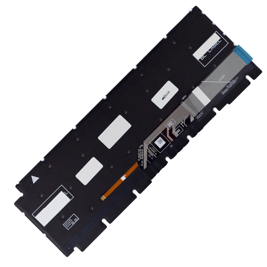 Teclado compatível Dell TJ0J6 LED vermelho P105F, 