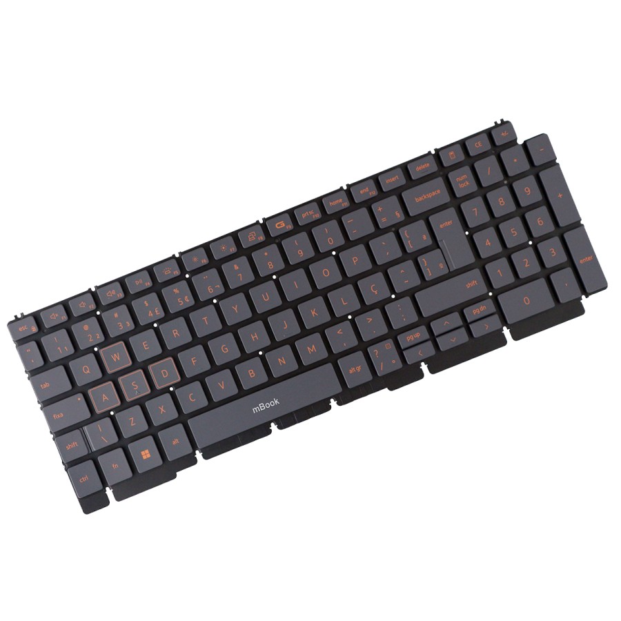 Teclado compatível Dell pk133Lp2b44 Led Vermelho, 