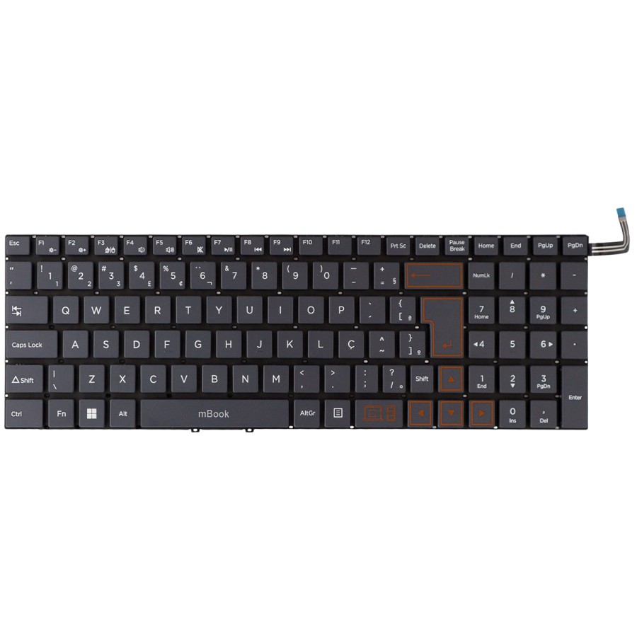 Teclado compatível Vision C15 C4128A-15 ABNT2, 