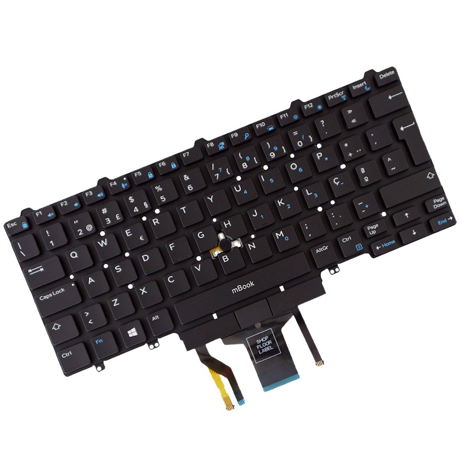 Teclado compatível Dell E5450 PO LED dual point, 