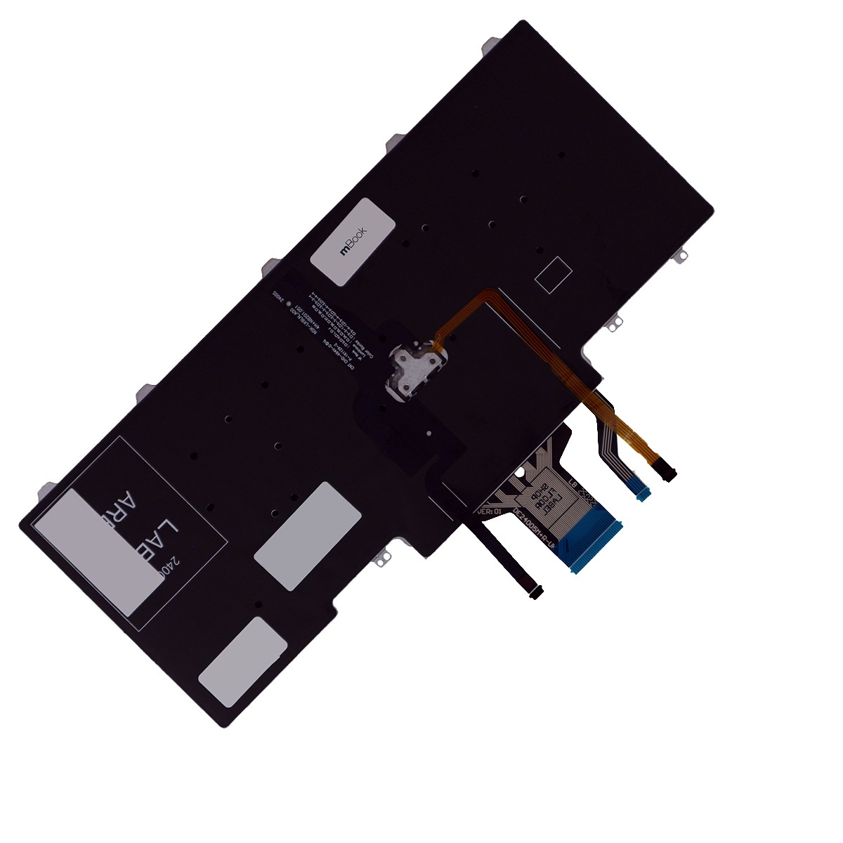 Teclado compatível Dell 01WF0T PO com LED ponteiro, 