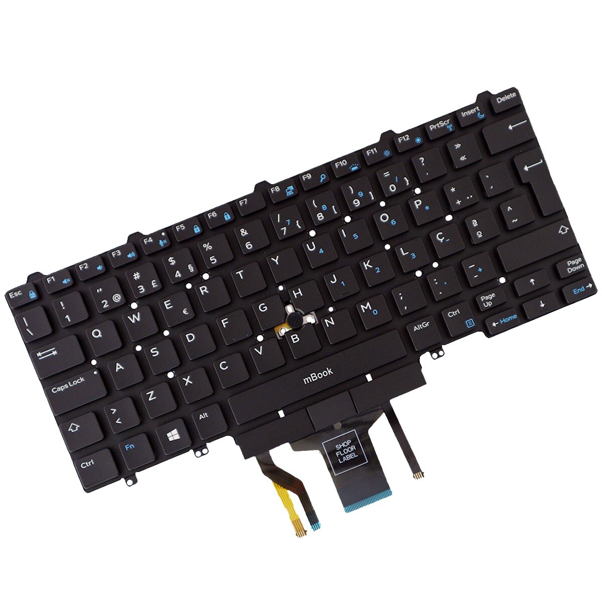 Teclado compatível Dell SKD24005BL-PO PO LED ponteiro, 