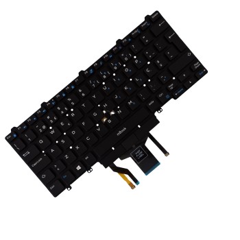 Teclado compatível Dell D19TR dual point backlit, 