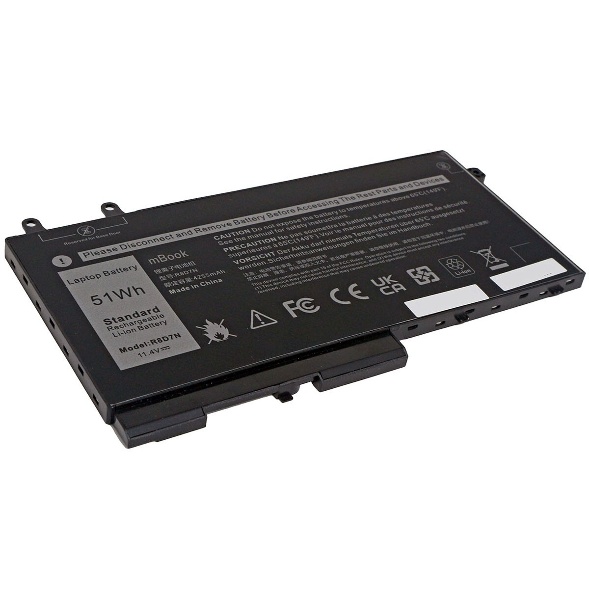 Bateria para Dell compatível com P84F001 C5GV2 51Wh, 