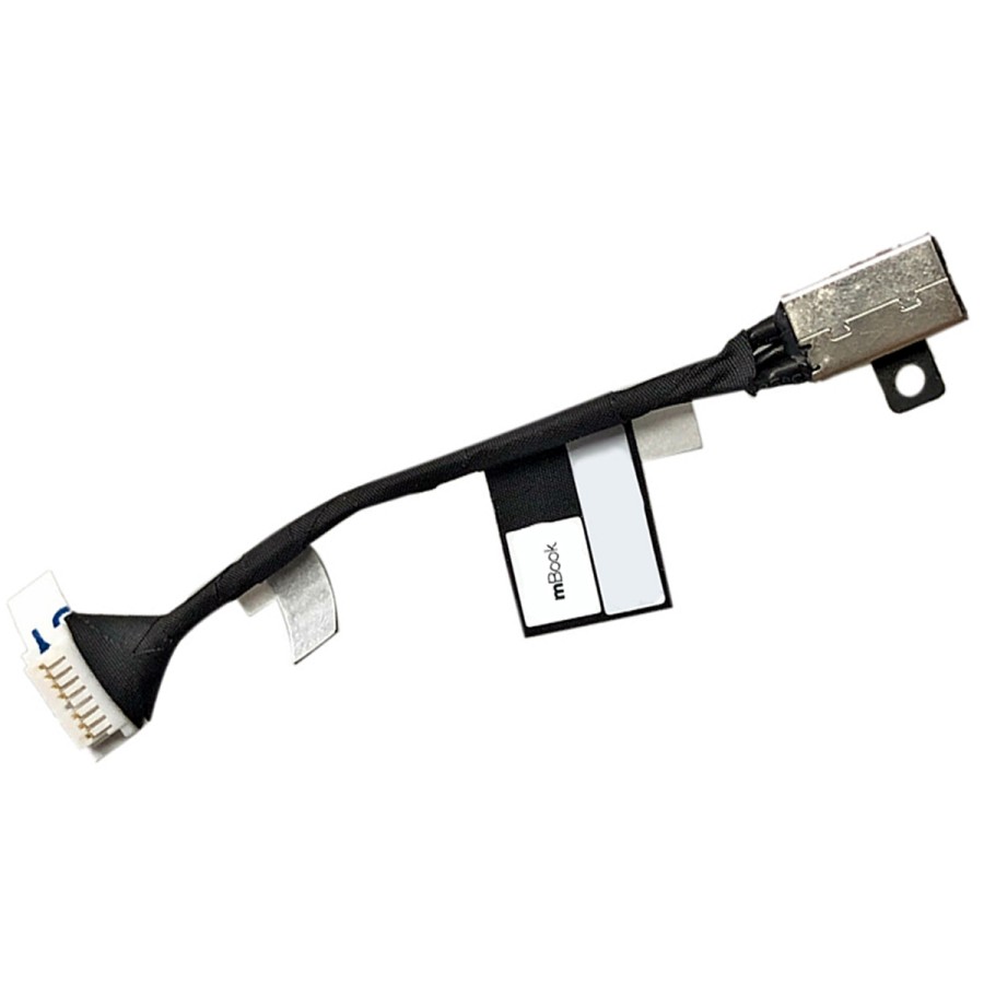 Conector DC jack compatível com Dell HJW4D, 8cm, 