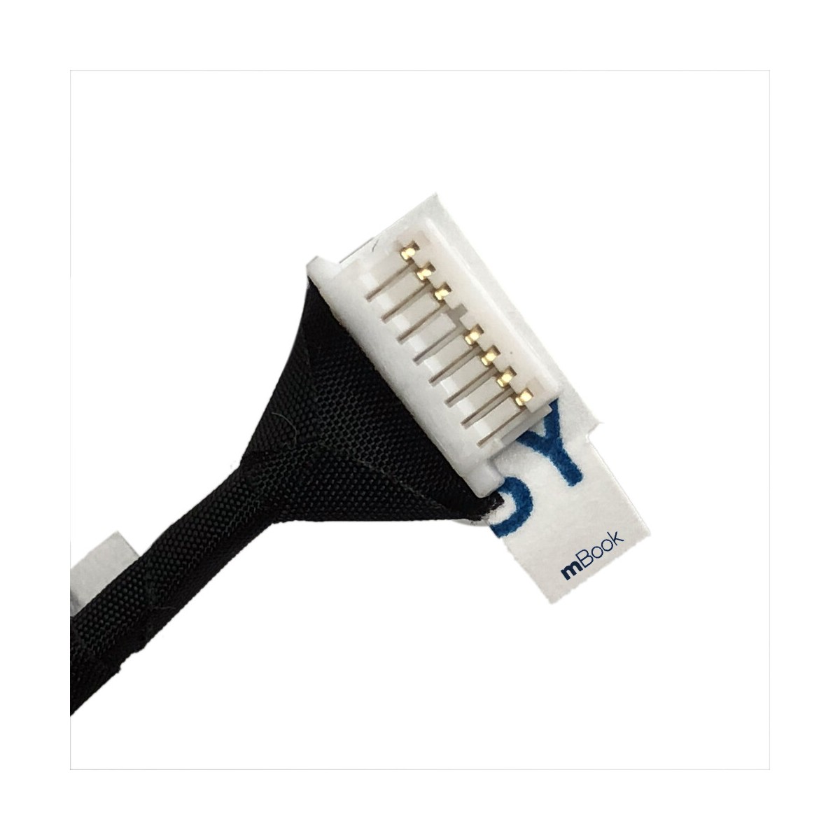 Conector DC jack compatível com Dell 450.0NF0B.0011, 8cm, 