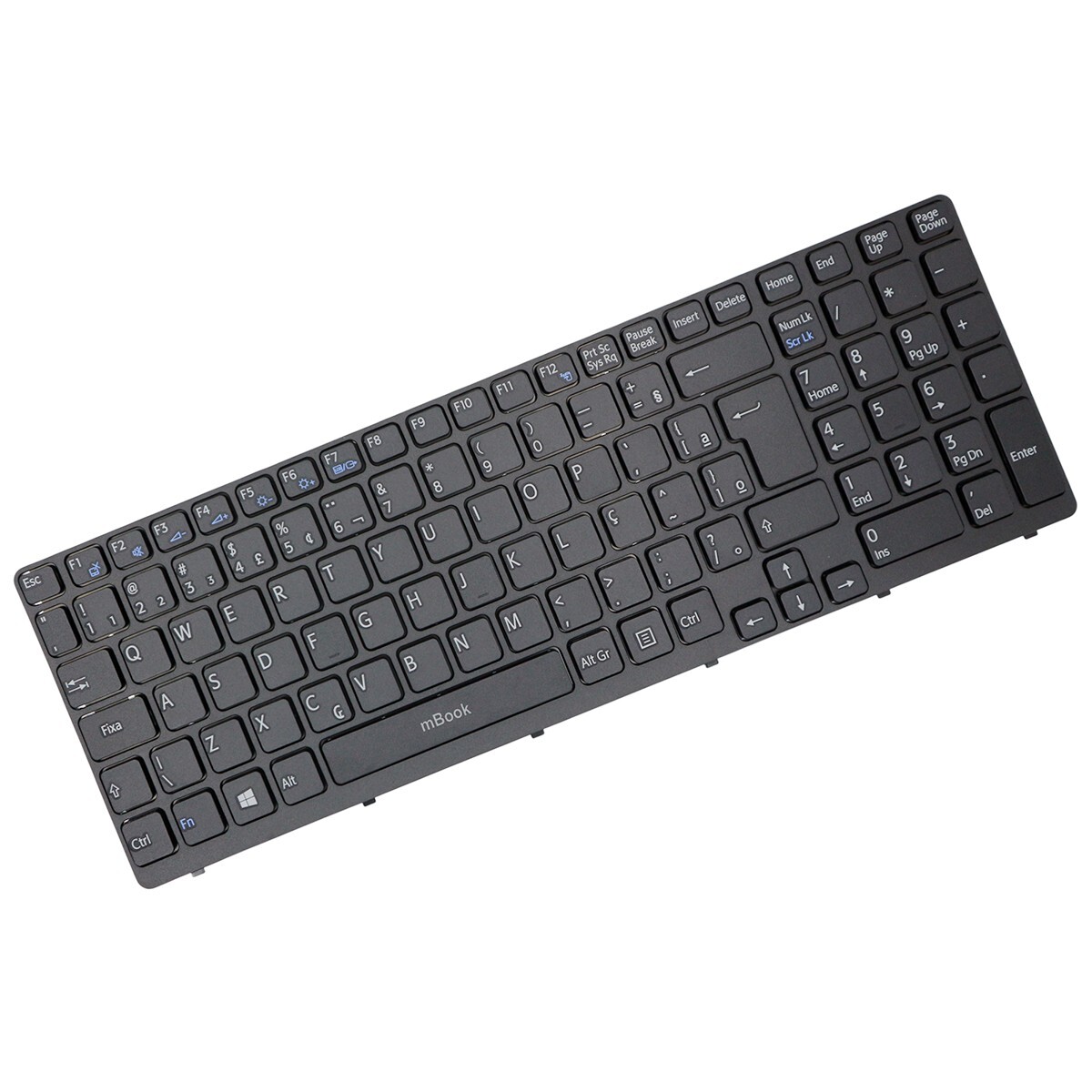 Teclado P Sony Vaio Sve15 Sve1511a1e Moldura Preta Abnt2 Ç, 