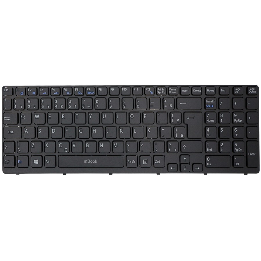 Teclado P para Sony Vaio Sve15 Sve1511a1e Moldura Grafite Ç, 