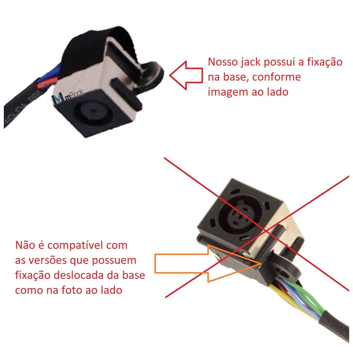 Conector Dc Jack Com Cabo para Dell Xps Xft6y Ddgm6bpb000, 