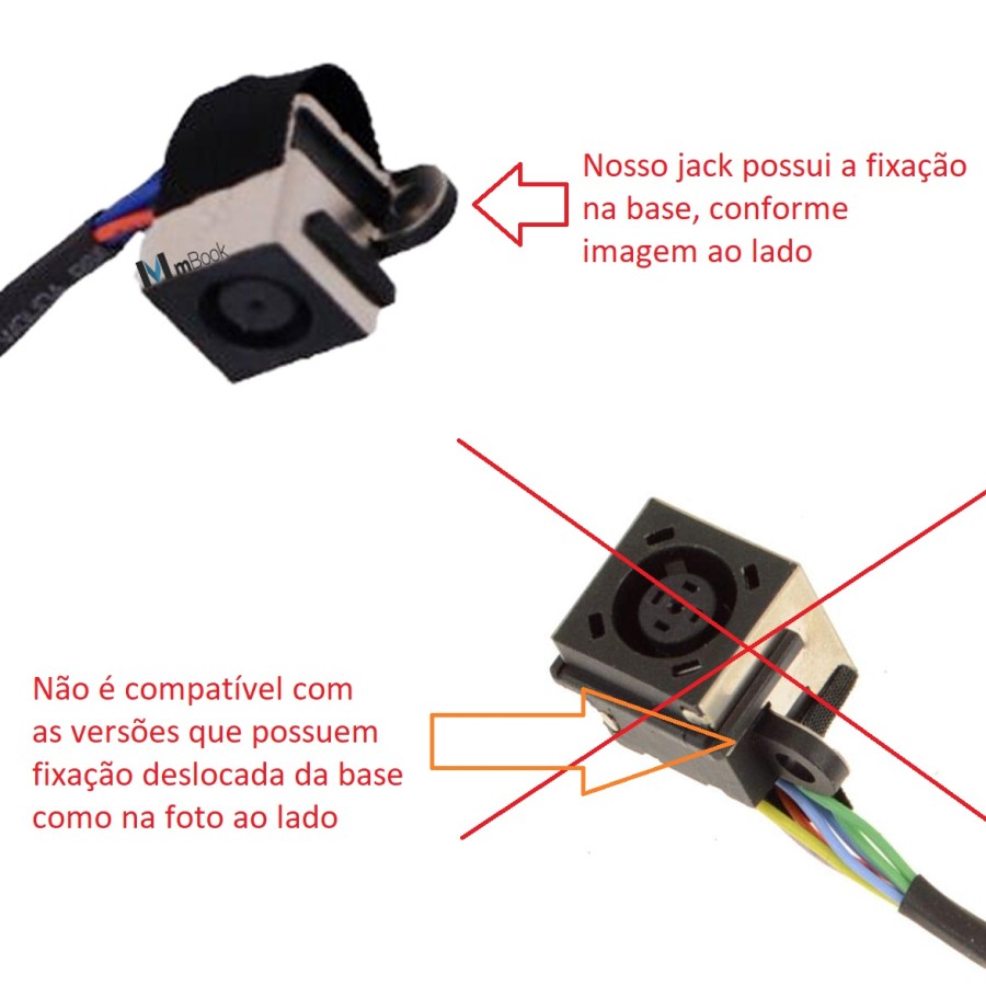Conector Dc Jack Com Cabo para Dell Xps Xft6y Ddgm6bpb000, 
