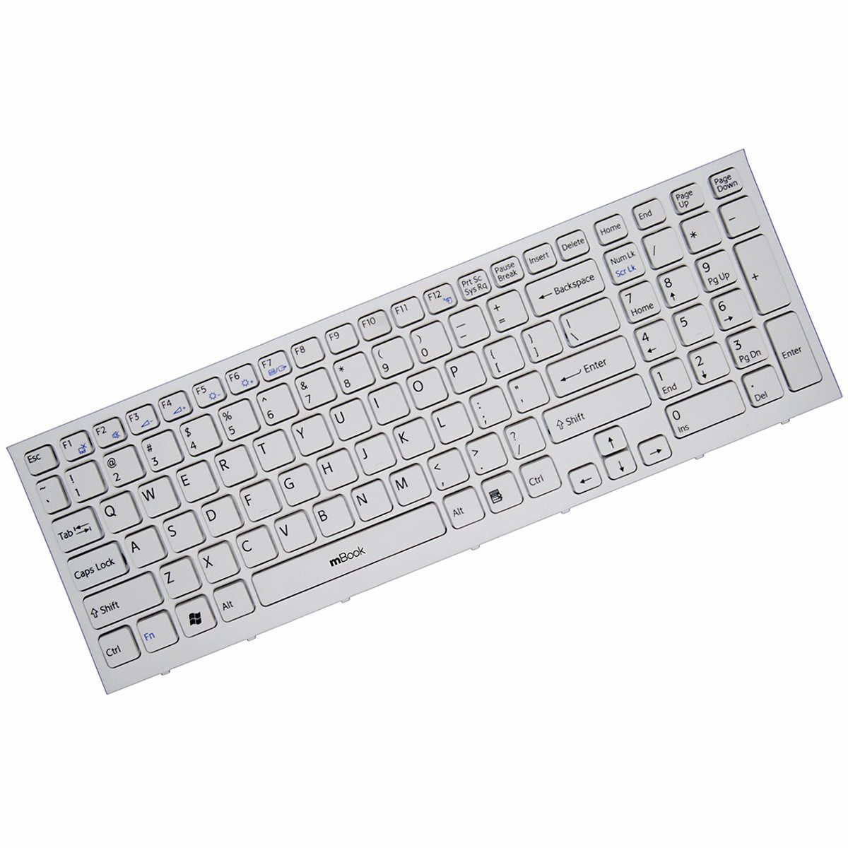Teclado Para Sony Branco Pcg-71312l Pcg-71313l Moldura Us, 