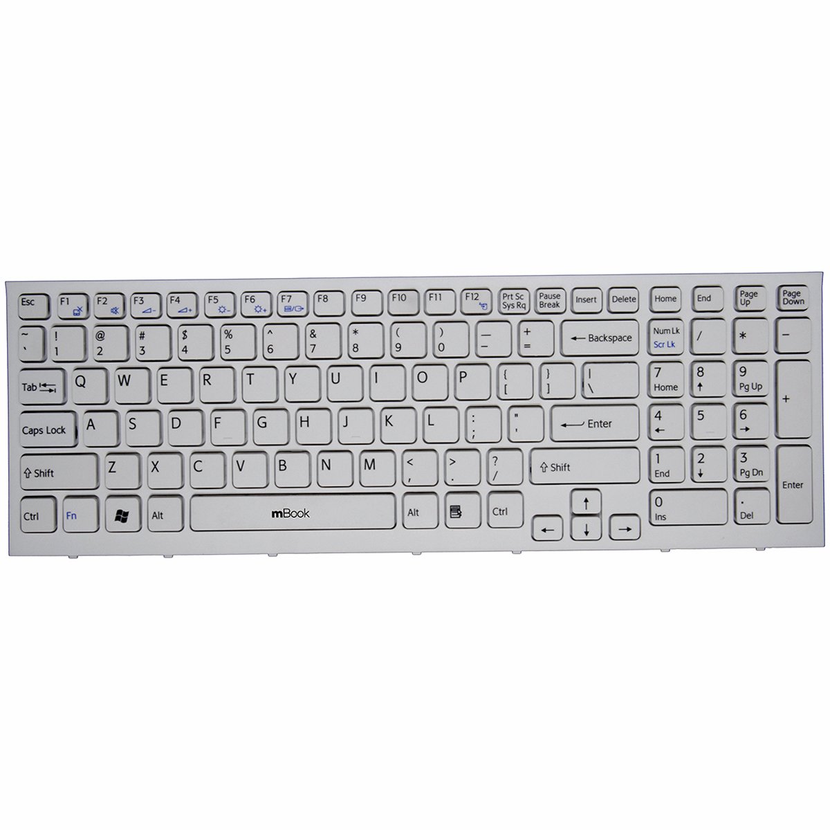 Teclado Para Sony Branco Pcg-71312l Pcg-71313l Moldura Us, 