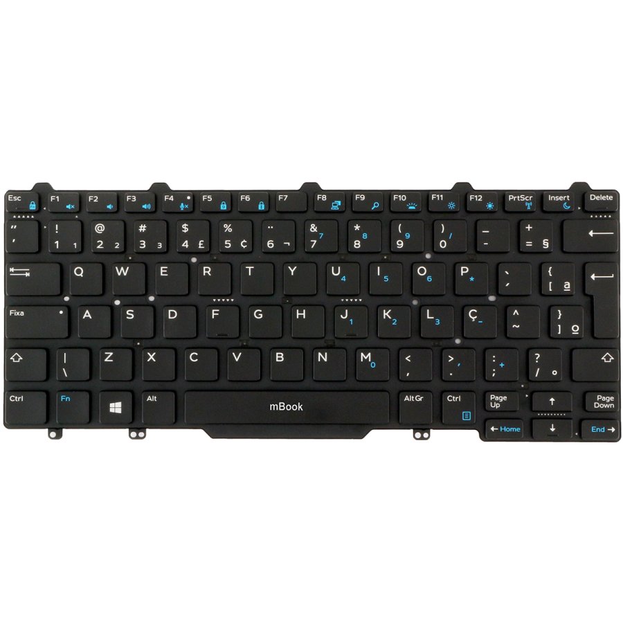 Teclado Dell Latitude 0h60f2 nsk-lkabc 1b pk1316r1a35 c/ led, 