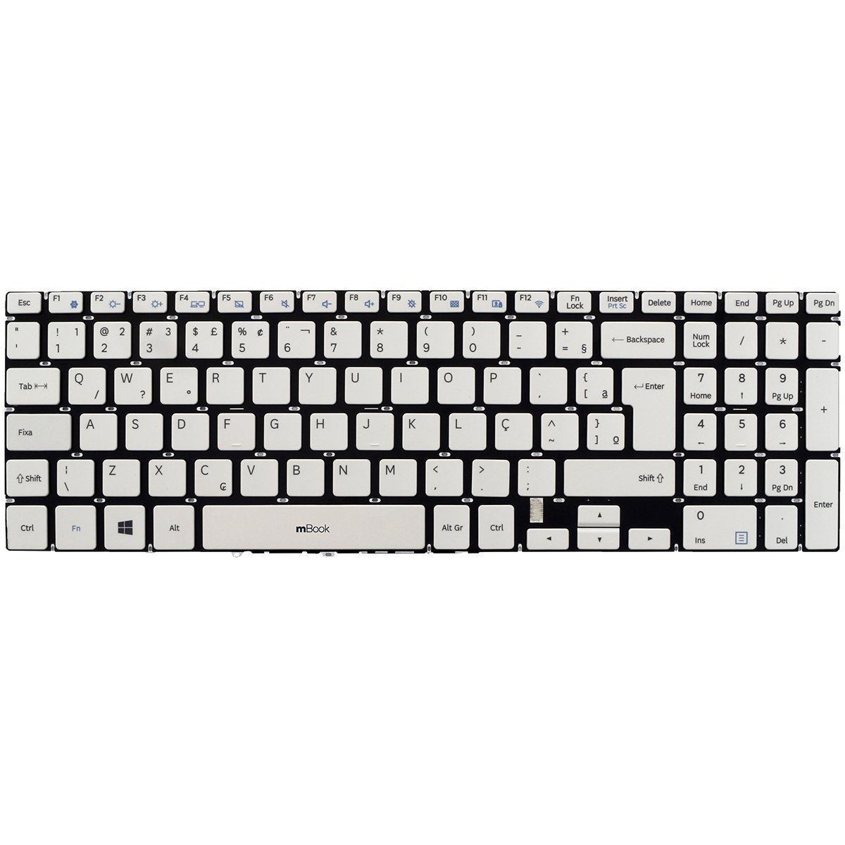 Teclado Samsung Expert X23 X41 Np300e5k Np300e5m Branco Br, 