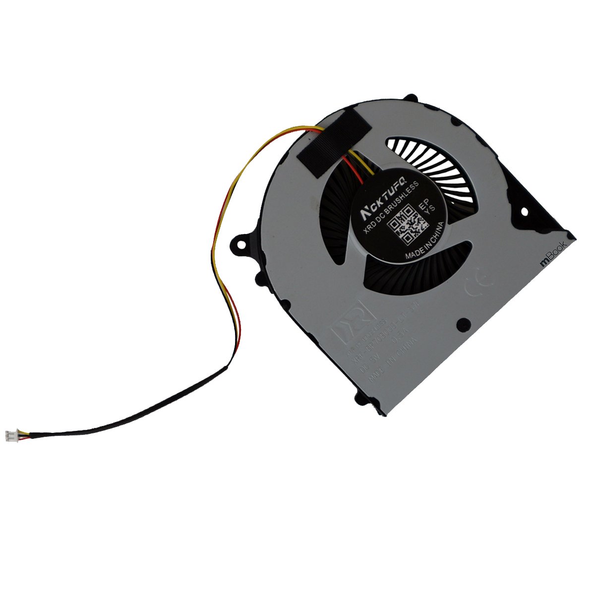 Cooler Fan Ventoinha compatível com Avell G1511 3Pin, 