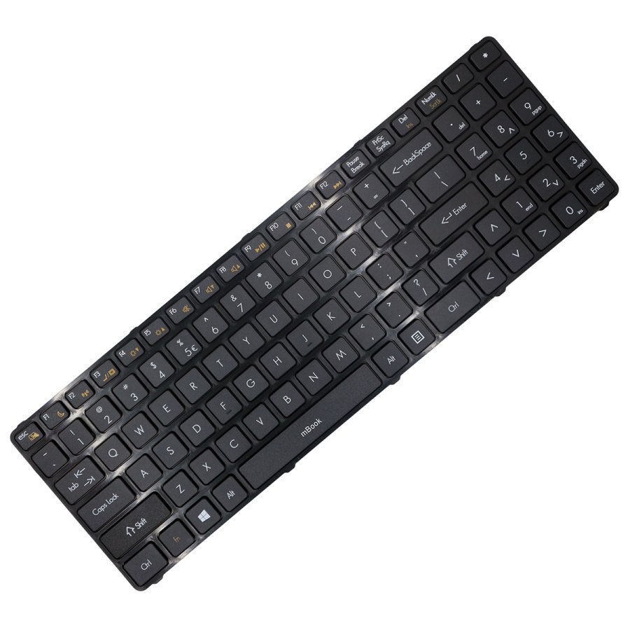 Teclado compatível com Avell MP-12K73US-920 Preto, 