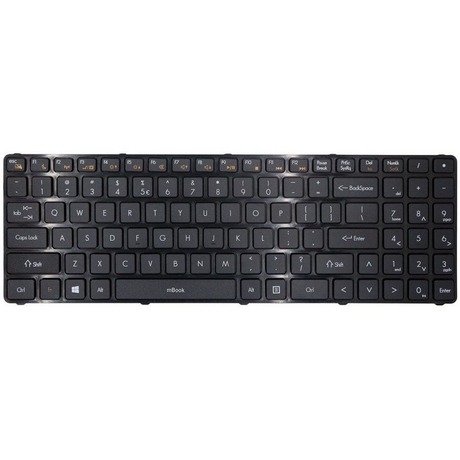 Teclado compatível com Avell MP-12K73US-920 Preto, 