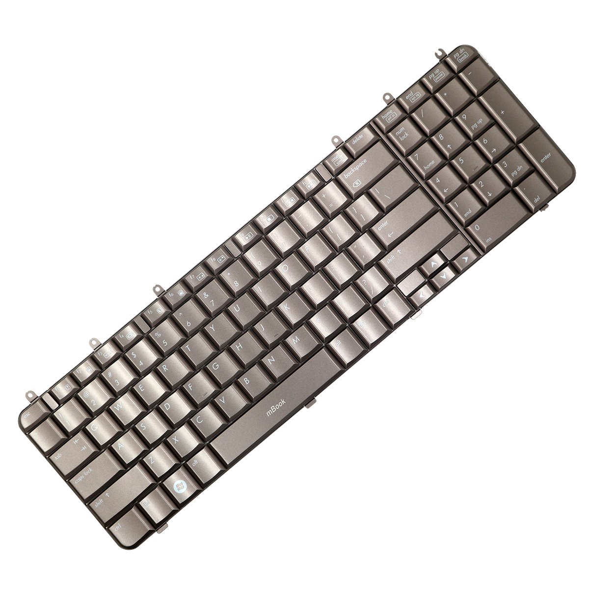 Teclado compatível HP V080502DS1 Bronze, Layout US, 