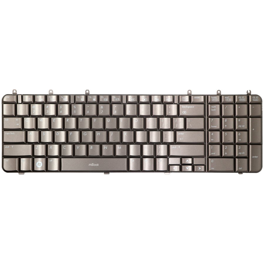 Teclado compatível HP V080502DS1 Bronze, Layout US, 