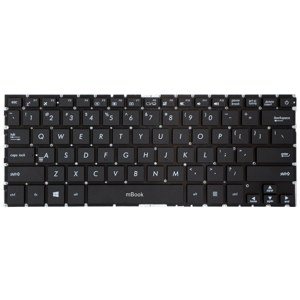 Teclado compatível com Asus 0KNB0-2601US00 sem LED, 