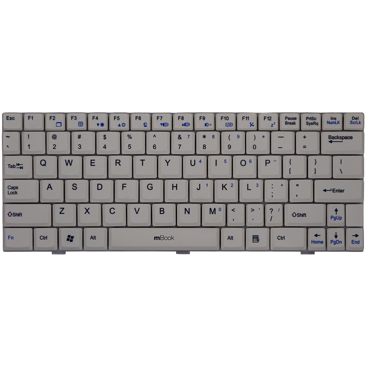 Teclado Notebook Positivo Mobo 1000 1050 Branco, 