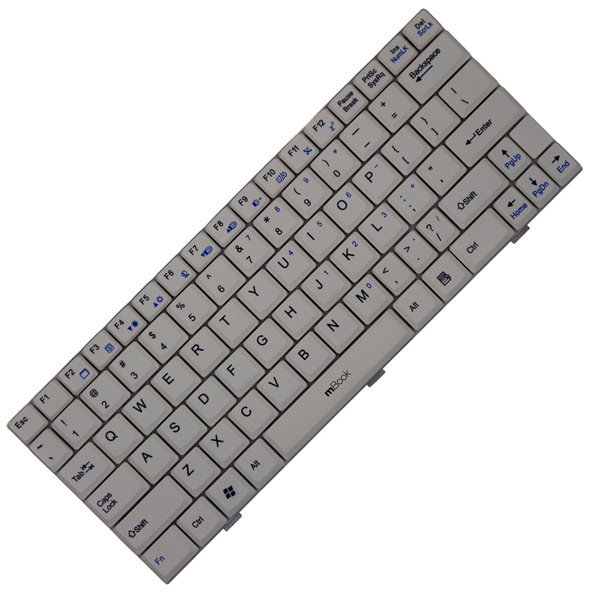 Teclado Notebook Positivo Mobo 1055 1070 Branco, 