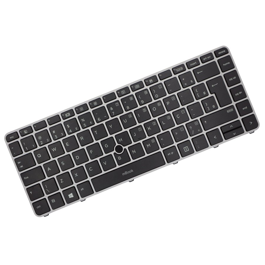 Teclado Compatível HP EliteBook 836308-001 Abnt BR, 