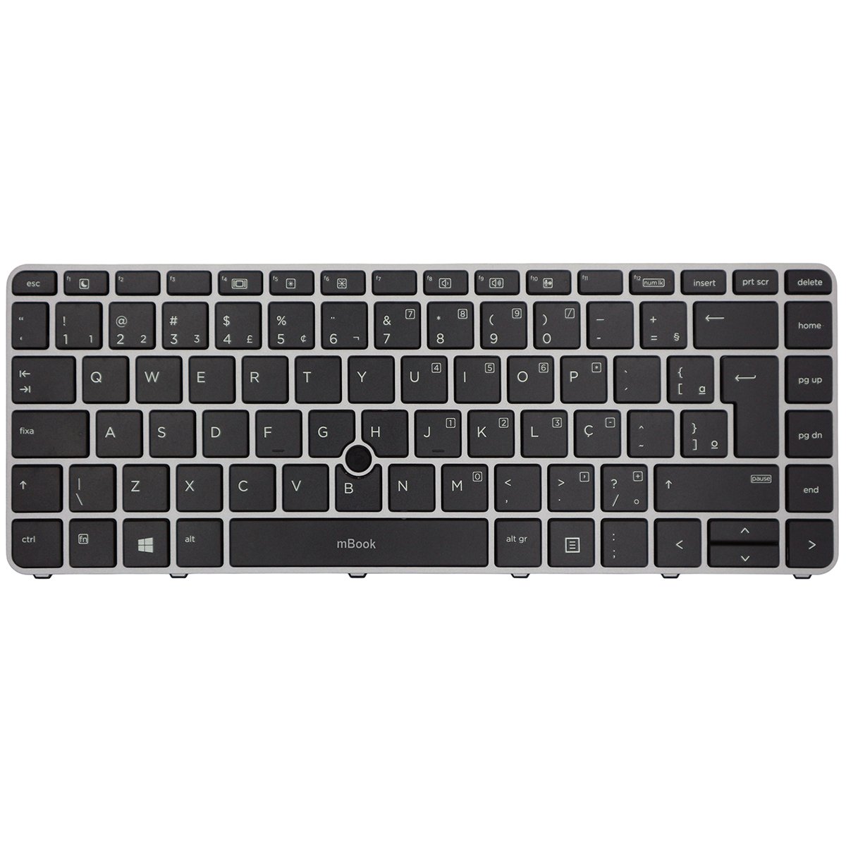 Teclado Compatível HP EliteBook 836308-001 Abnt BR, 