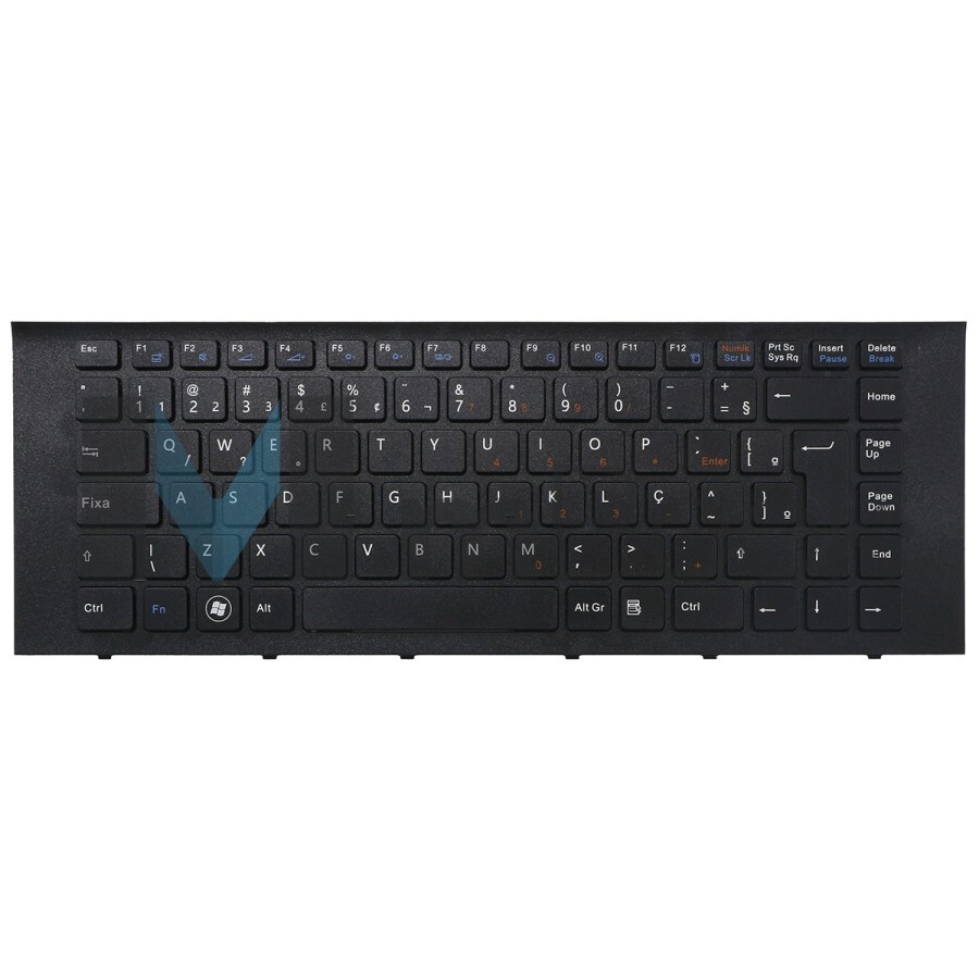 Teclado compatível com Sony Vaio 9z.n7asw.11b Preto BR, 