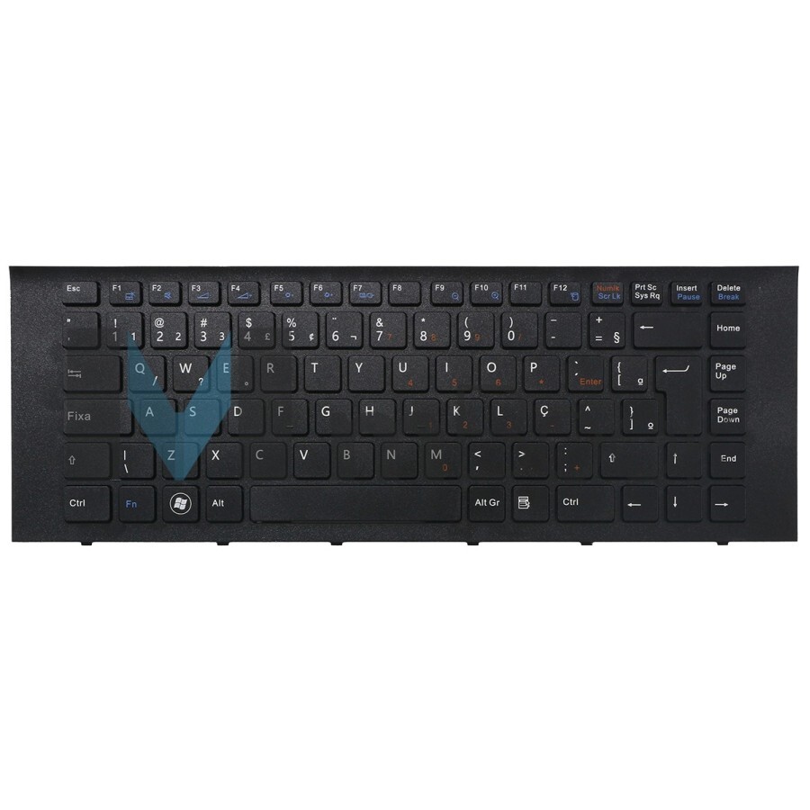 Teclado compatível com Sony Vaio 9z.n7asw.11b Preto BR, 