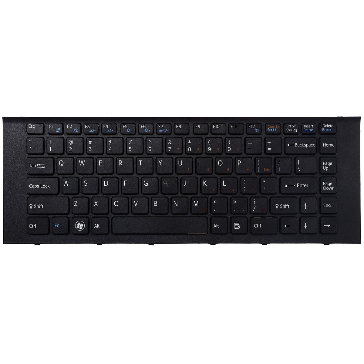 Teclado compatível com Sony Vaio 9z.n7asw.11b Preto US, 
