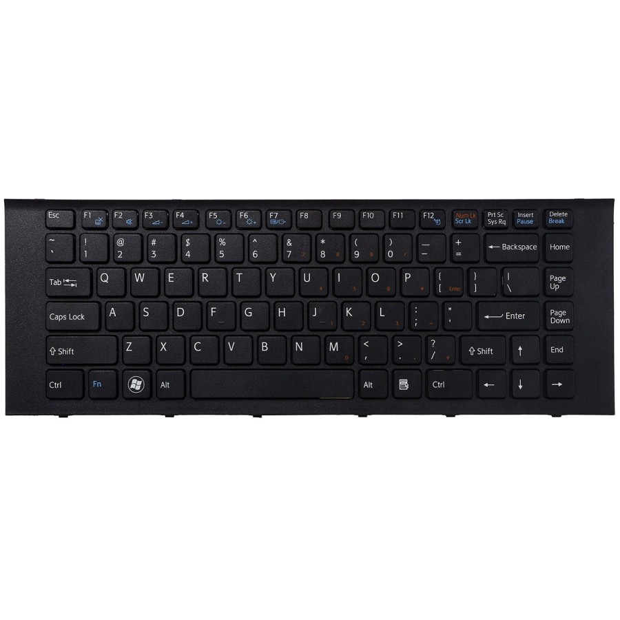 Teclado compatível com Sony Vaio 9z.n7asw.11b Preto US, 