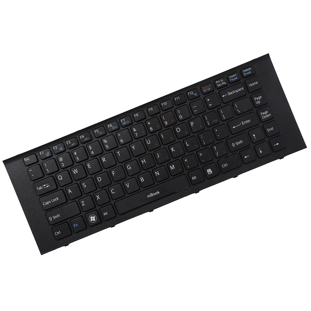 Teclado compatível com Sony Vaio 9z.n7asw.11b Preto US, 