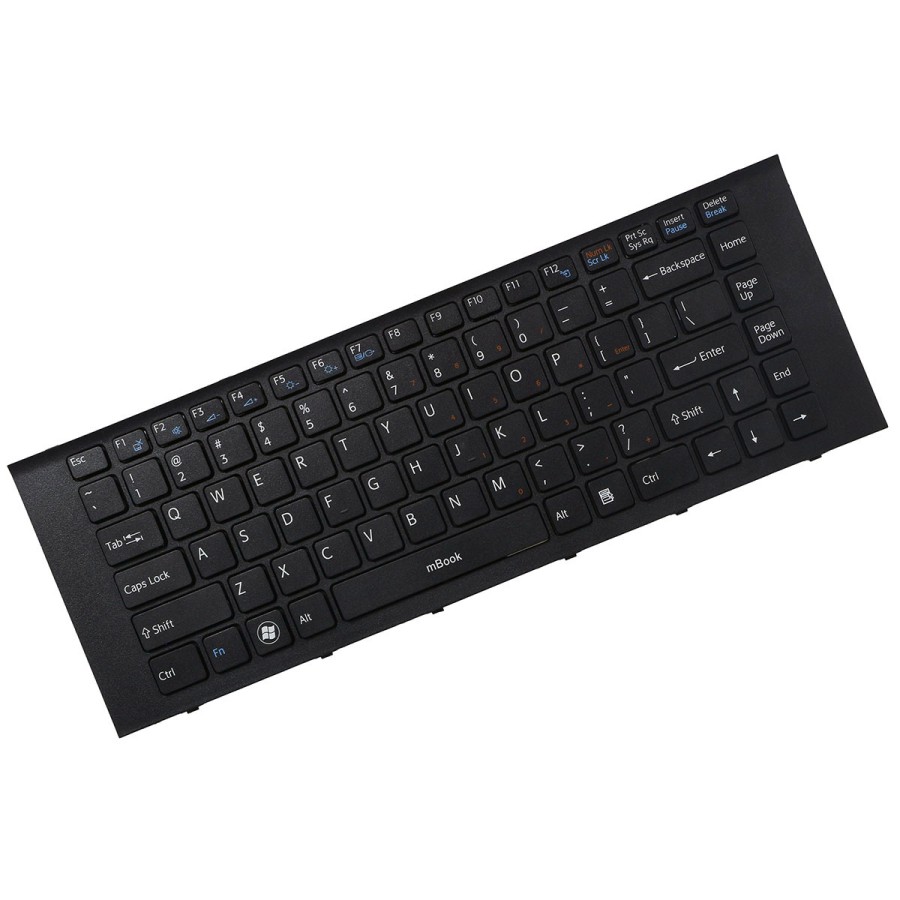 Teclado compatível com Sony Vaio 9z.n7asw.11b Preto US, 