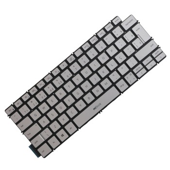 Teclado mBook para Dell P126G, P126G004, Prata com LED, 