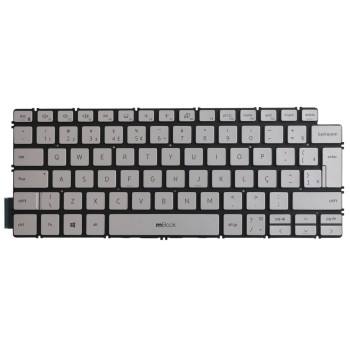 Teclado mBook para Dell P126G, P126G004, Prata com LED, 