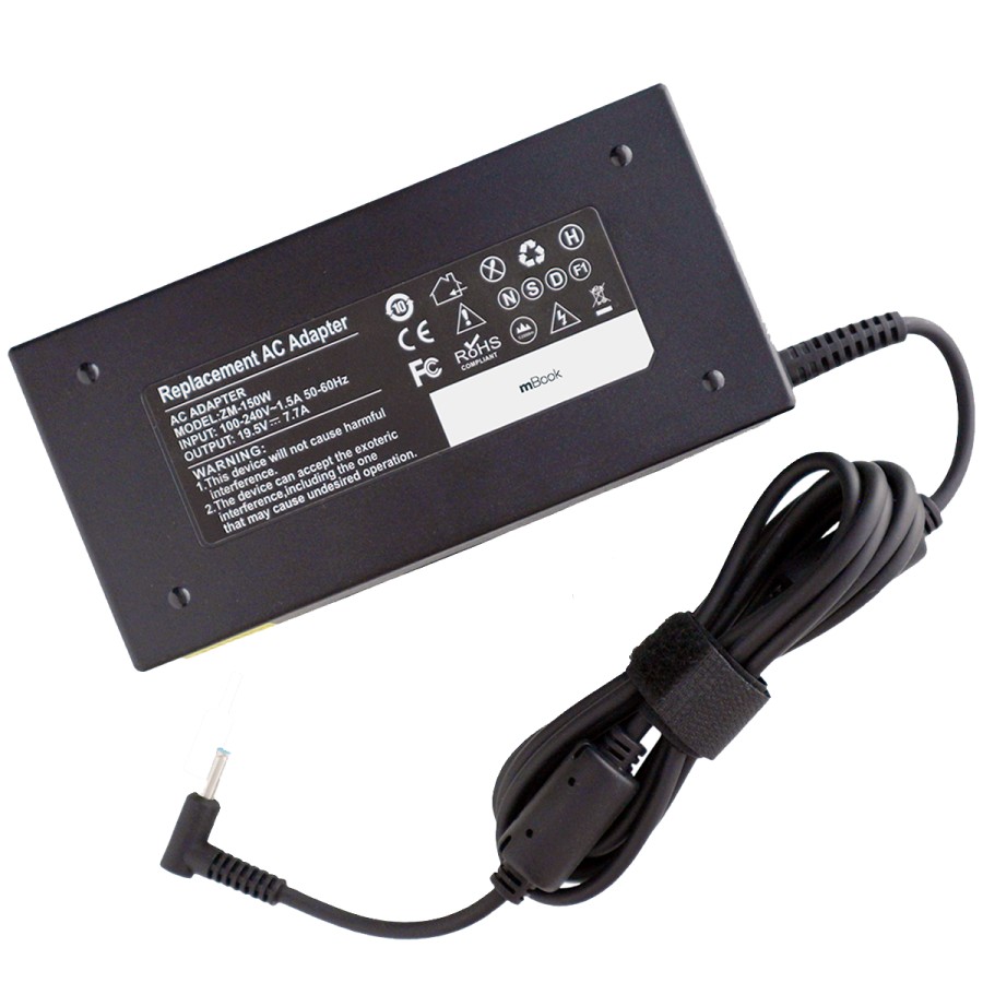 Fonte 150W 19.5V 7.7A PARA HP Envy 15T-AX2XX 4.5mm, 